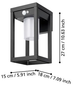 Eglo 900804 - Lampa solară LED de perete MARTANO 3,7W/3,7V IP44 cu senzor