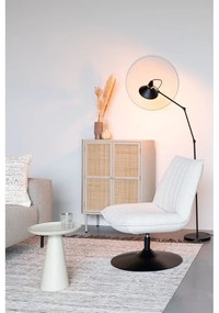 Fotoliu alb cu tapițerie din stofă bouclé Jax – White Label