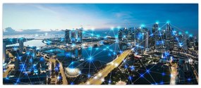 Tablou - Rețeaua orașului (120x50 cm)