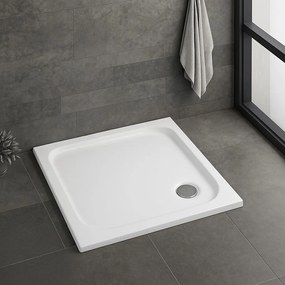 Cada pentru dus din acril Rea Belmond White 80x80