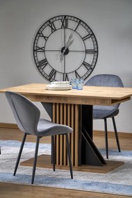 Masa extensibila Fabiano stejar wotan/negru L130-175 cm
