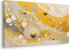 Tablou - fundal abstract cu decor de aur (90x60 cm)
