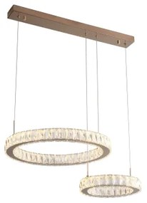 Zuma Line MD3713-2-3GT - Lustră LED suspendată pe cablu GIRONA, LED/36W/230V, roz auriu