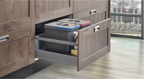 Coș gunoi încorporabil în sertar, Ecomax Praktico Orion 600, colectare selectivă, 2 x 12 l Orion, Plastic, 600 mm, L:510 mm; A:475 mm; H:230 mm