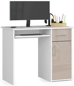 Masă PC Padma (alb + cappuccino lucios). 1068910