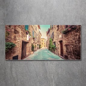 Pictura pe sticlă acrilică Străzile italiene