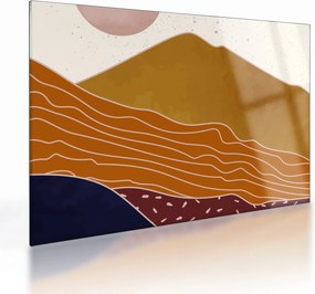 Tablou pe sticlă - Muntele de design Spacefrog N⁰1 (70x50 cm)