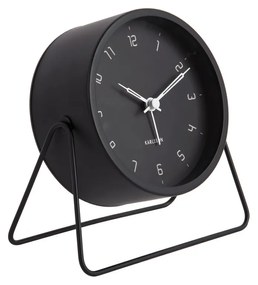 Ceas cu alarmă Karlsson 5952BK de design 13 cm ,negru