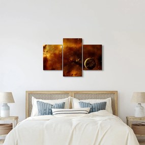 Tablou - Planete cu nebuloasă (90x60 cm)