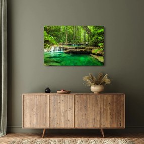 Tablou - Cascada Erawan din Kanchanaburi, Thailanda (90x60 cm)