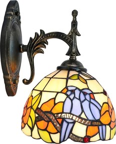 Brilagi - Lampă de perete Tiffany din vitralii JUNGLE 1xE14/40W/230V