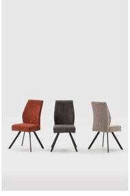 Scaune de dining gri-deschis 2 buc. din catifea reiată Anibal – Marckeric