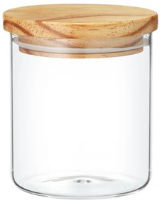 Borcan depozitare cu capac lemn 675ml, Nordic