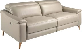 Canapea 3 locuri eleganta, design LUX cu functia relax Cowhide taupe grey