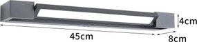 Brilagi - Aplică LED de exterior AQUA LINE LED/12W/230V 45 cm IP44 antracit CRI 90