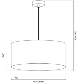Lustră pe cablu BLOSSOM 1xE27/15W/230V auriu