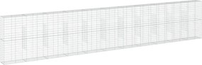 vidaXL Coș gabion cu capac, 1100x50x200 cm, fier galvanizat