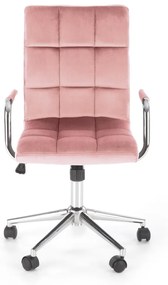 Scaun de birou Gonzo 4 Velvet Roz – H105 cm