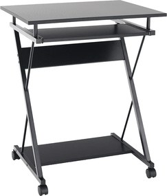 Masa PC TARAK, negru, PAL infoliat/metal, 60x48x73 cm