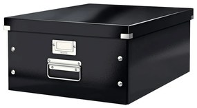 Cutie de depozitare neagră din carton cu capac 37x48x20 cm Click&amp;Store – Leitz