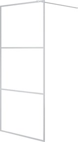 vidaXL Paravan duș walk-in argintiu 90x195 cm sticlă ESG transparentă