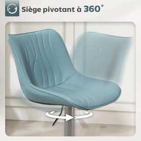 HOMCOM Set de 2 taburete de bar, scaune de bar structură din oțel înălțime reglabilă 92-110 cm, spătar suport pentru picioare albastru închis | Aosom Romania