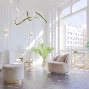 Lustră LED pe cablu TESORO LED/48W/230V aurie