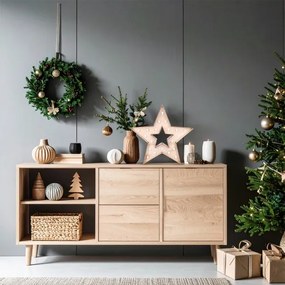 Brilagi - Decorațiune LED de Crăciun, stea, 38 x 40 cm, alimentare 2x AA