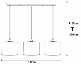 Candelabru Berceste - 195WHITE-S1