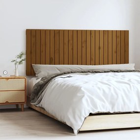 824846 vidaXL Tăblie de pat pentru perete, maro miere, 147x3x60 cm