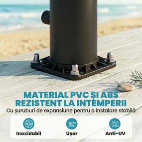 Outsunny Coloană de Duș Ecologică pentru Exterior | Aosom Romania