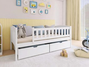 Pat pentru copii 90 cm Jerasto (Alb) (cu somieră) (cu sp. depozitare). 1103328
