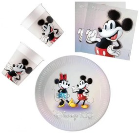 Disney Mickey Disney 100 Set de petrecere Mickey cu 36 de piese și farfurie de 23 cm
