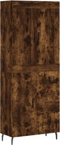 vidaXL Dulap înalt, stejar fumuriu, 69,5x34x180, lemn compozit