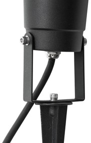 Spot cu țăruș negru incl. LED reglabil IP65 cu cablu și ștecher - Basic