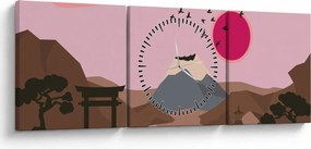 Tablou - Japonia N⁰2 (cu ceas) (90x30 cm)