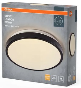 Osram - Plafonieră LED ORBIS LONDON, 16 W, 230 V, Ø 28 cm, negru