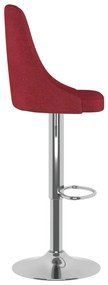 Scaune de bar, 2 buc., rosu vin, material textil 2, Bordo