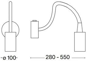 Ideal Lux - Lampă flexibilă FOCUS LED/4W/230V CRI 90 negru