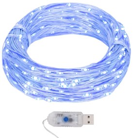 vidalXL Instalație luminoasă 400 micro LED-uri albastru 8 funcții 40 m