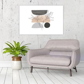 Tablou - Linie de artă flori N⁰2 (90x60 cm)