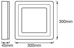 Plafonieră LED Ledvance SQUARE LED/18W/230V