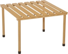 Outsunny Masă de cafea de grădină pliabilă masă de camping Blat cu Lamele dim. 58L x 58l x 40H cm Geantă de Transport Inclusă Lemn Brad pre-uleiat montaj rapid | Aosom Romania