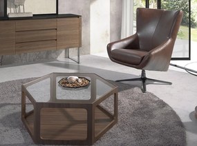 Fotoliu pivotant tapitat cu piele sintetica George