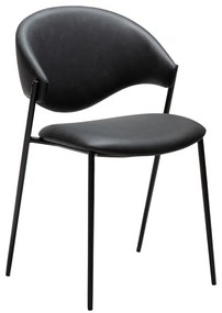 Scaun de dining negru din imitație de piele Zone – DAN-FORM Denmark