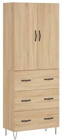 vidaXL Dulap înalt, stejar sonoma, 69,5x34x180 cm, lemn compozit