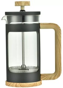 Presă de cafea franceză Klausberg KB 7679, 350 ml, sticlă, negru/maro