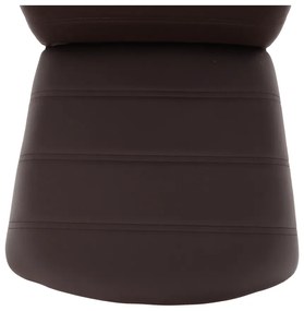 Scaun, piele ecologică maro/crom, DELA