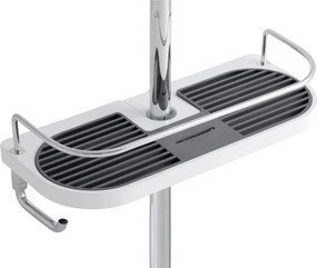 Etajera dus Ferro Emotion alb - inox