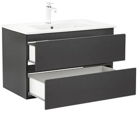 Mobilier complet de baie Vario Forte 80 antracit-antracit